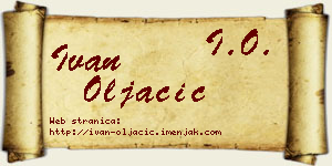 Ivan Oljačić vizit kartica